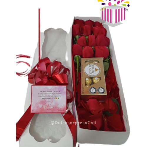 Caja con rosas