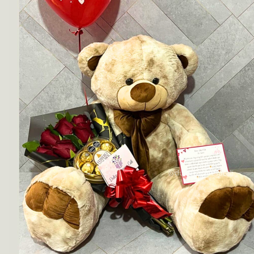 Oso con rosas y ferrero