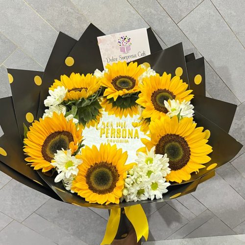 Ramo espejo girasoles