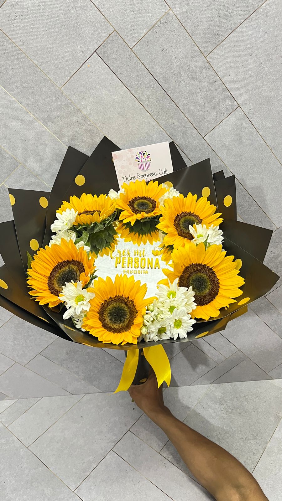 Ramo espejo girasoles