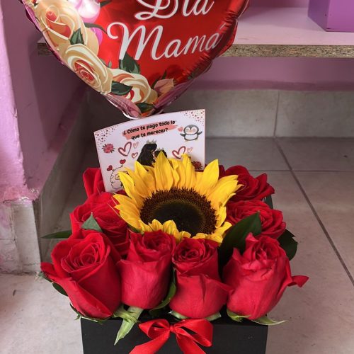 Reina de Mi vida cubo de rosas